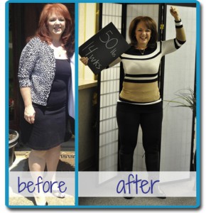 Kay Kelly before and after completing Horizons Weight Loss in Dayton, Ohio